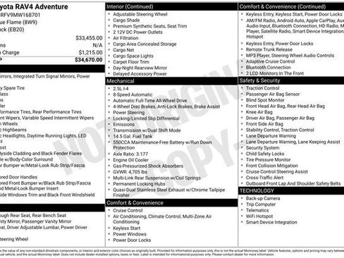 Used 2021 Toyota RAV4 Adventure image 16