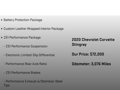 Used 2020 Chevrolet Corvette Stingray Premium Cpe w/ 3LT Preferred Equipment Group image 24