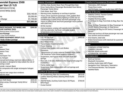 Used 2017 Chevrolet Express 2500 LS image 9