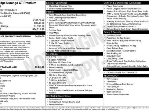 New 2026 Dodge Durango GT AWD/4WD image 55