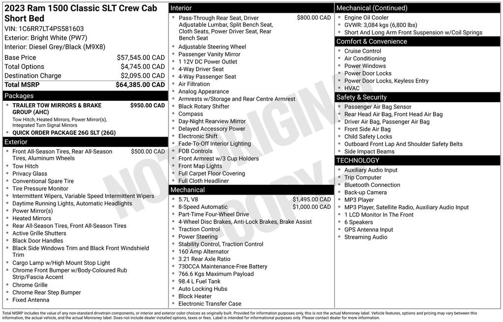 Used 2023 RAM 1500 Classic SLT AWD/4WD image 43