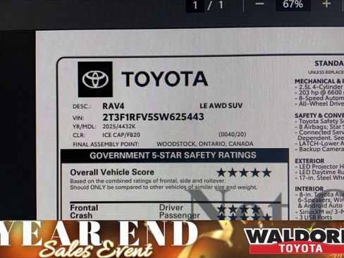 New 2025 Toyota RAV4 LE image 18