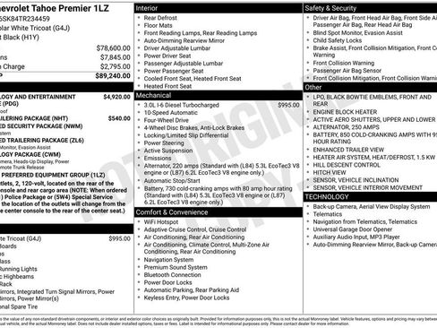 New 2026 Chevrolet Tahoe Premier AWD/4WD image 26