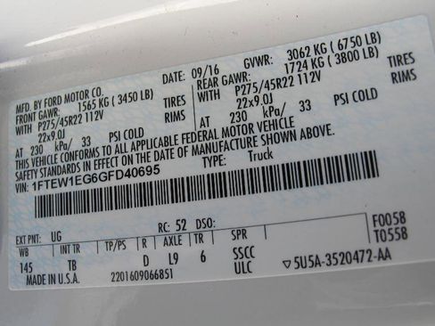 Used 2016 Ford F150 Limited w/ Trailer Tow Package image 75