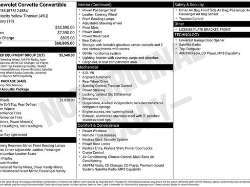 Used 2007 Chevrolet Corvette Convertible w/ Preferred Equipment Group RWD image 4