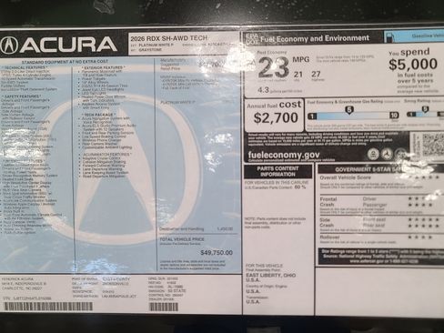 New 2026 Acura RDX SH-AWD w/ Technology Package image 35