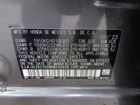 Certified 2023 Honda HR-V LX image 25