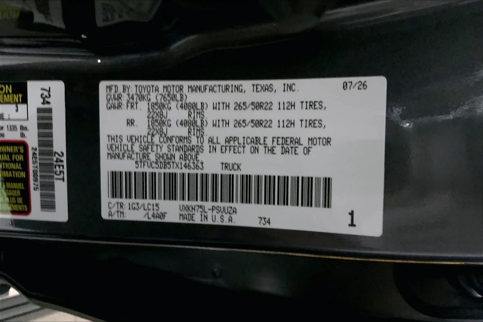 New 2026 Toyota Tundra Capstone AWD/4WD image 22
