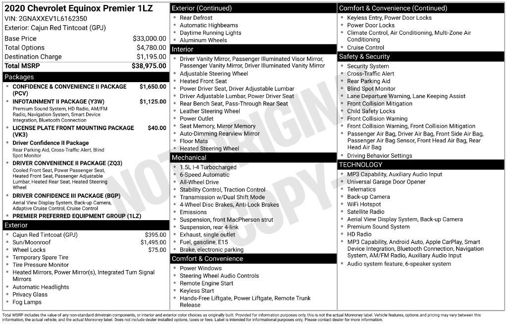 Used 2020 Chevrolet Equinox Premier AWD/4WD image 7