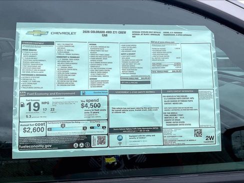 New 2026 Chevrolet Colorado Z71 w/ Technology Package image 16