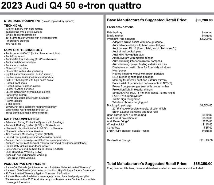 Used 2023 Audi Q4 e-tron Premium Plus AWD/4WD image 3