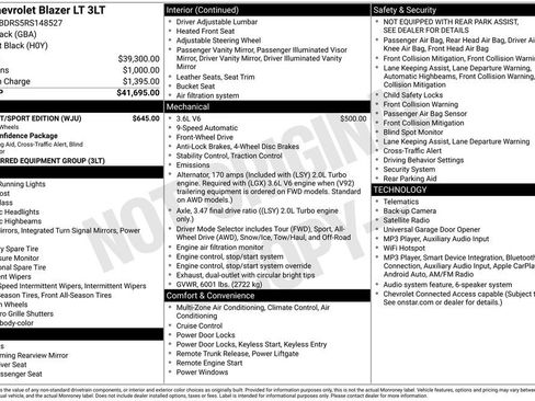 Used 2024 Chevrolet Blazer LT w/ Midnight/Sport Edition FWD image 34