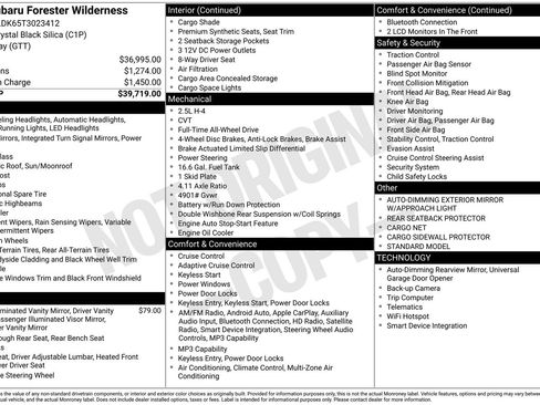 Certified 2026 Subaru Forester Wilderness AWD/4WD image 35
