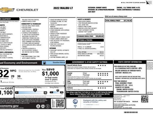 Used 2022 Chevrolet Malibu LT image 9