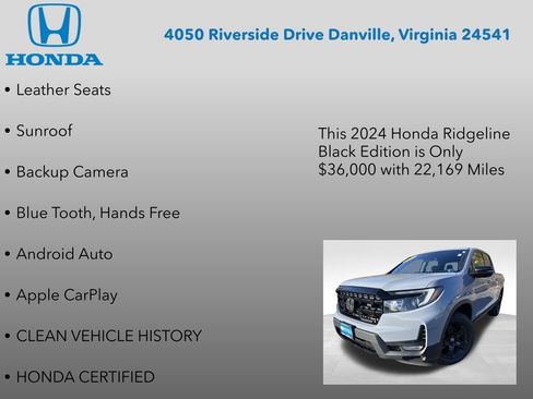 Used 2024 Honda Ridgeline Black Edition image 12