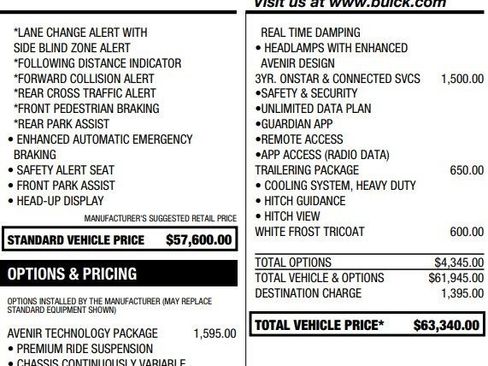 Certified 2023 Buick Enclave Avenir w/ Avenir Technology Package image 2