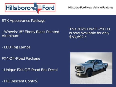 New 2026 Ford F250 XL w/ STX Appearance Package AWD/4WD image 10