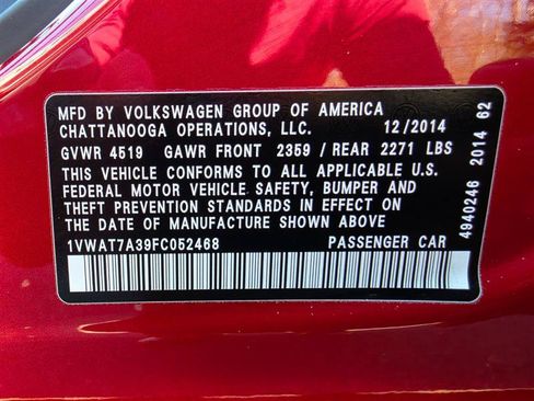 Used 2015 Volkswagen Passat 1.8T FWD image 23