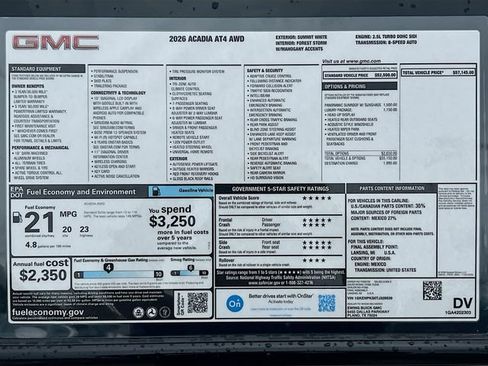 New 2026 GMC Acadia AT4 w/ Luxury Package AWD/4WD image 21