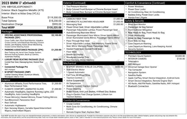 Certified 2023 BMW i7 xDrive60 AWD/4WD image 39