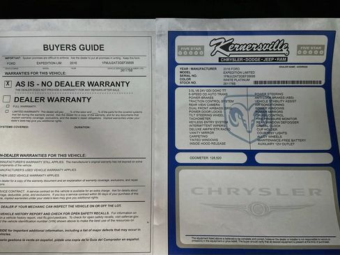 Used 2016 Ford Expedition Limited w/ Equipment Group 301A AWD/4WD image 38