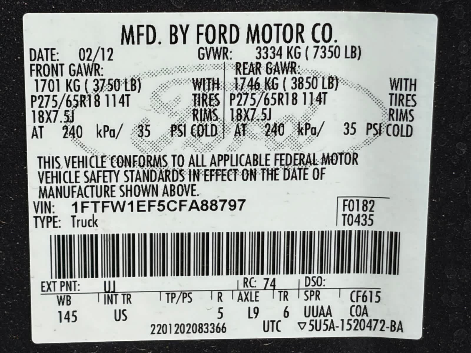 Used 2012 Ford F150 XLT w/ XLT Chrome Pkg AWD/4WD image 25