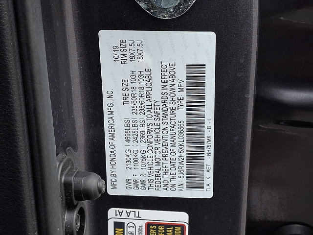 Certified 2019 Honda CR-V EX image 28