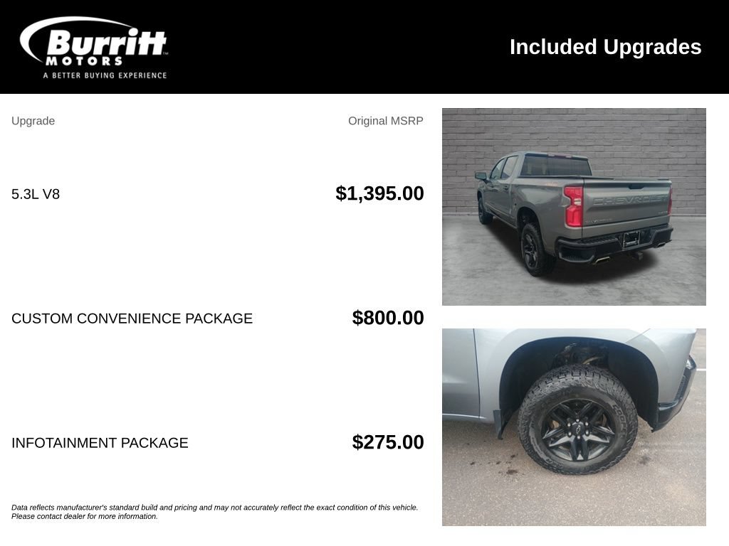 Used 2020 Chevrolet Silverado 1500 Custom Trail Boss w/ Custom Convenience Package AWD/4WD image 3