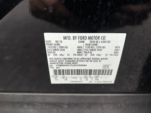 Used 2018 Ford Explorer Sport w/ Equipment Group 401A AWD/4WD image 14