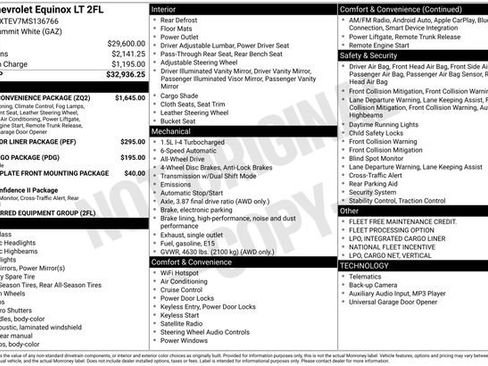 Used 2021 Chevrolet Equinox LT w/ Driver Convenience Package AWD/4WD image 34