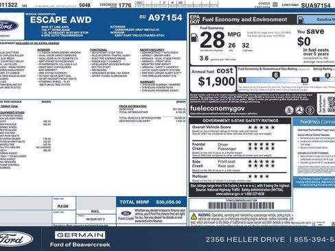 Used 2025 Ford Escape ST-Line w/ Tech Pack #1 image 28