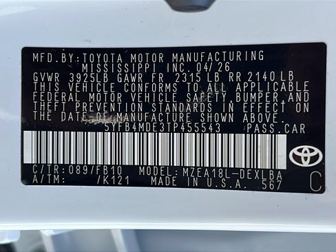 Used 2026 Toyota Corolla LE FWD image 21