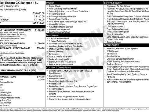 Used 2021 Buick Encore GX Essence w/ Advanced Technology Package AWD/4WD image 2