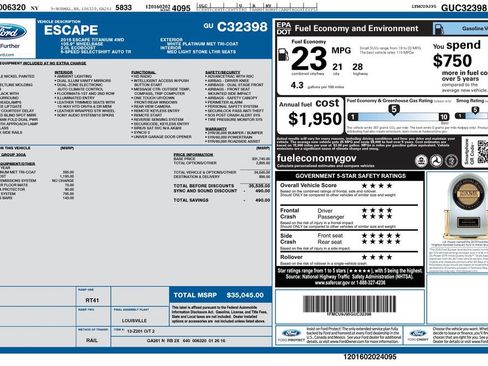 Used 2016 Ford Escape Titanium AWD/4WD image 2