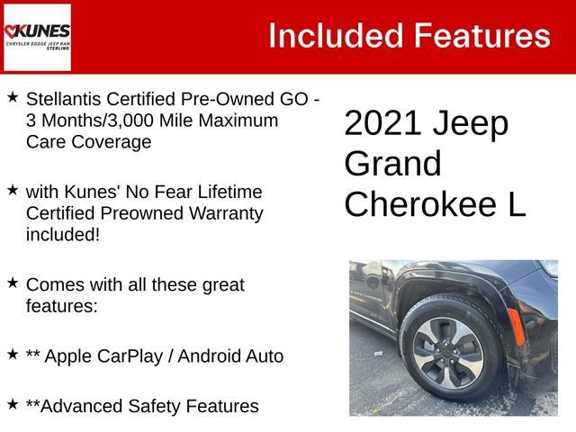 Certified 2021 Jeep Grand Cherokee L Overland w/ Advanced Protech Group III AWD/4WD image 4