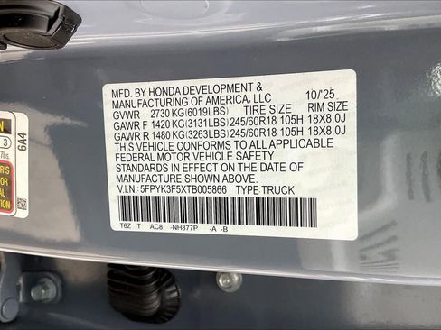 New 2026 Honda Ridgeline RTL image 21