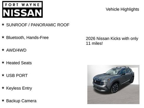 New 2026 Nissan Kicks SV w/ SV Premium Package AWD/4WD image 8