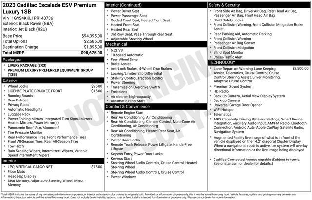 Used 2023 Cadillac Escalade ESV Premium Luxury AWD/4WD image 7