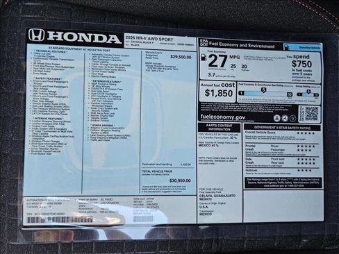 New 2026 Honda HR-V Sport image 18
