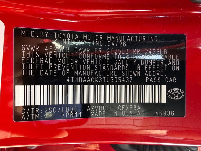 Certified 2026 Toyota Camry XSE FWD image 13