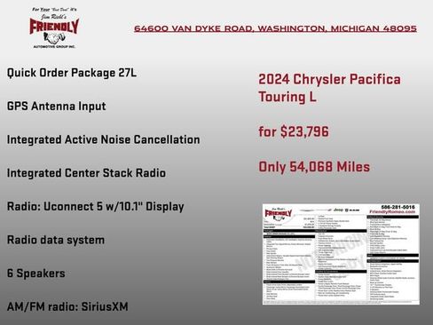 Used 2024 Chrysler Pacifica Touring-L FWD image 3