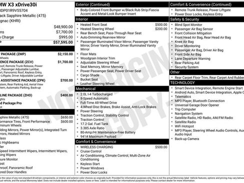 Used 2024 BMW X3 xDrive30i w/ M Sport Package AWD/4WD image 7