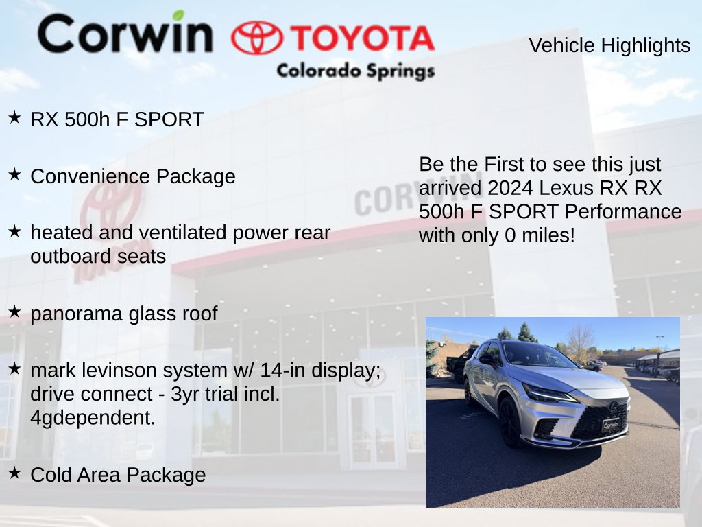 Used 2024 Lexus RX 500h F Sport w/ Convenience Package AWD/4WD image 4