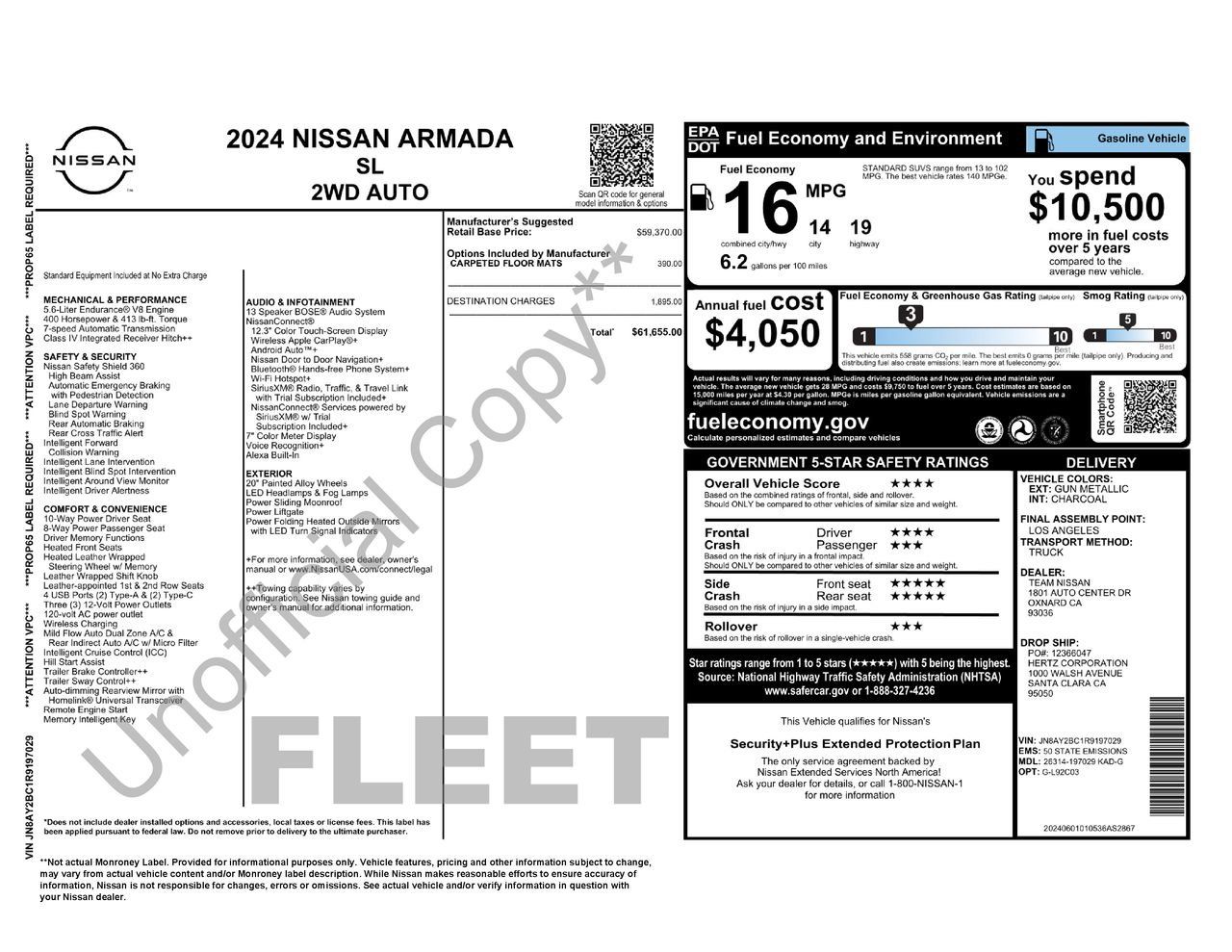 Certified 2024 Nissan Armada SL RWD image 7