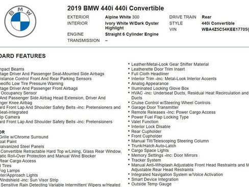 Used 2019 BMW 440i Convertible RWD image 17