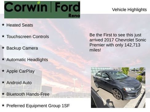 Used 2017 Chevrolet Sonic Premier FWD image 4