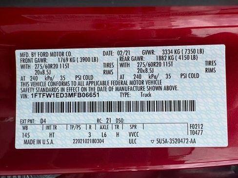 Used 2021 Ford F150 Lariat AWD/4WD image 30