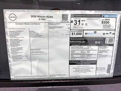 New 2026 Nissan Kicks S FWD image 34