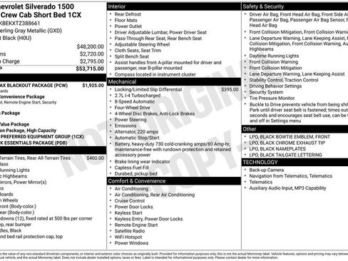 New 2026 Chevrolet Silverado 1500 Custom w/ Turbomax Blackout Package AWD/4WD image 28