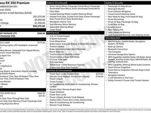 Used 2025 Lexus RX 350 Premium w/ Accessory Package image 16